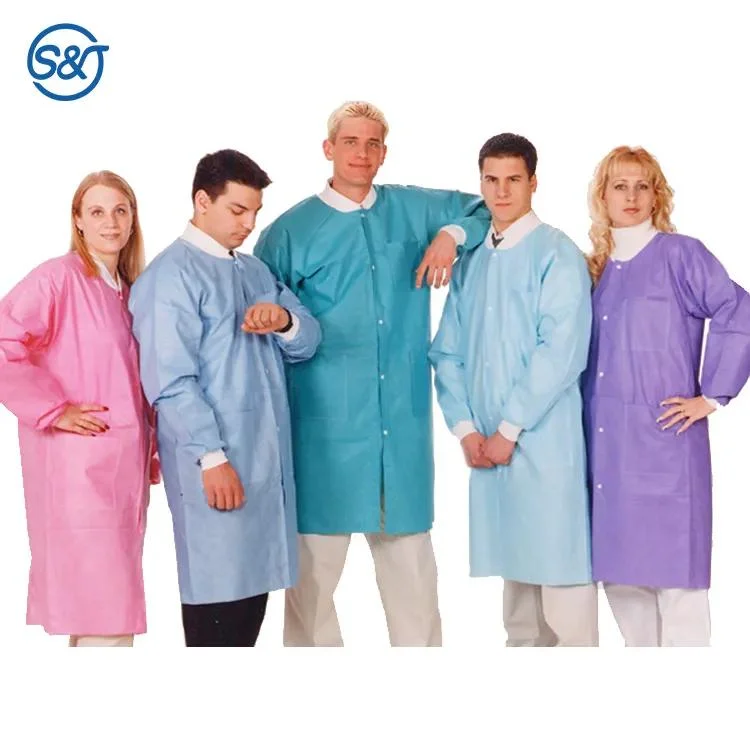 SJ Collar Design Colorful Nurse Green Men Women Medical Scrub Suit Set Uniform For Sale Doctor Coat