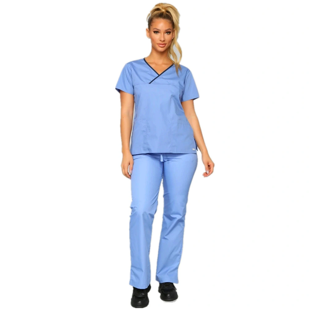 Hot Sale Doctor Uniforms Medical Nursing Scrubs Uniform Clinic Scrub Sets Short Sleeve Tops+Pants Uniform