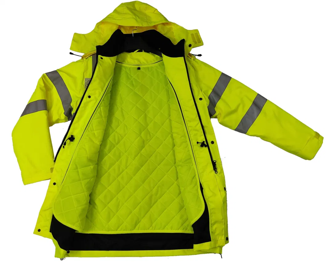 Safety Workwear Eniso20471 Hi Vis Parka Jacket Reflective Winter Parka