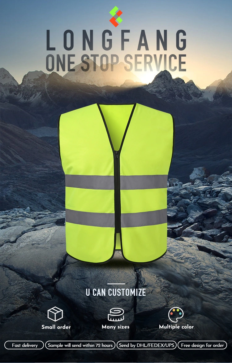 Customize Outdoor Protective Workwear Construction Worker Reflective Road Safety Vest