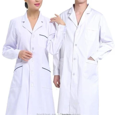 White Overall Nurse Uniform Dress Designs Personalized Scientist Doctor Lab Work Clothes for Hospital