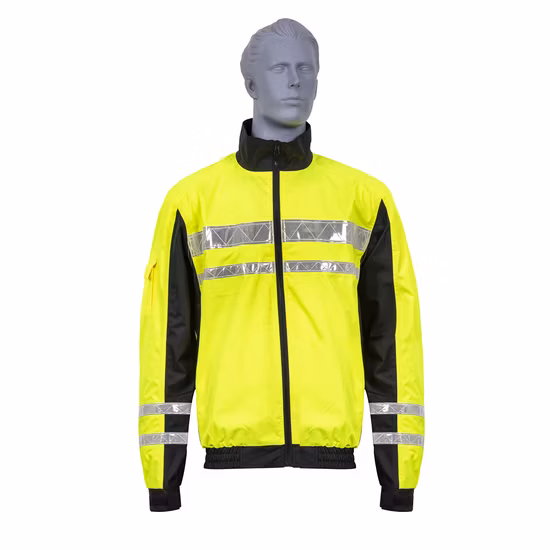 Safety Reflective Removable Sleeves Hoodie Fleece Lined Padded Polyester Waterproof Repellence and Breathable Workwear Tc Hi Vis Jacket Chaqueta Reflec