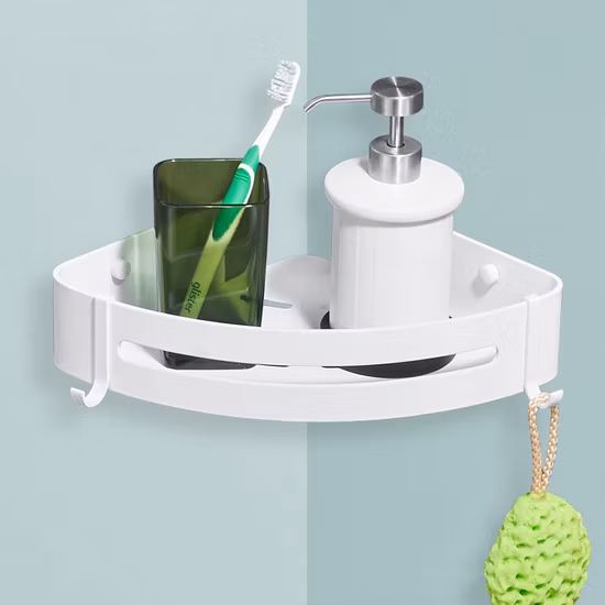 Aluminum White Toilet Brush Holder Paper Holder Robe Hook Towel Rack Bar Stainless Steel Shower Shelf Bathroom Set Accessories